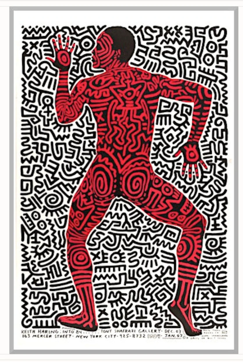 Keith Haring graphic work representing the Disruptor curatorial route